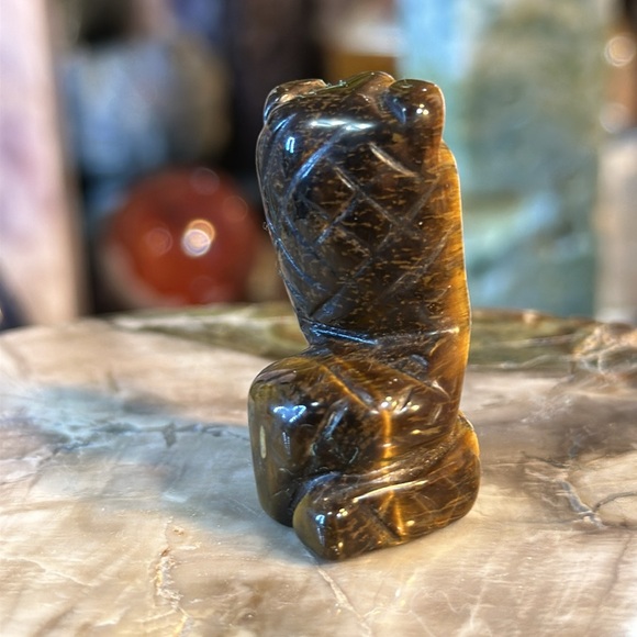 Tigers Eye Mini Cobra Snake Carving! - Picture 3 of 6